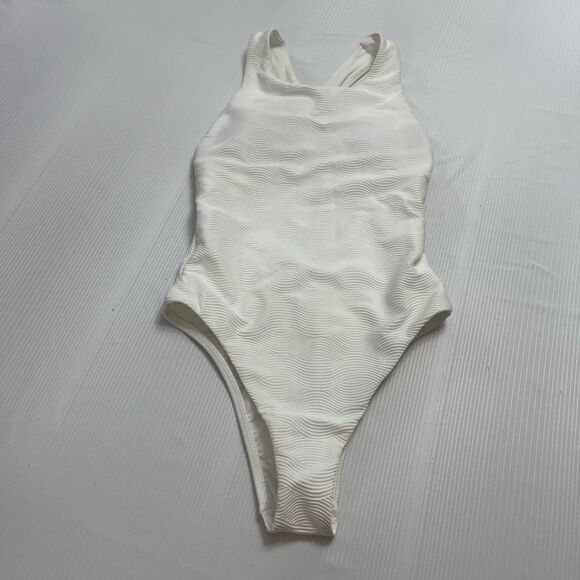 Seafolly Australia White One Piece Bathing Suit Size 8 - Picture 1 of 6